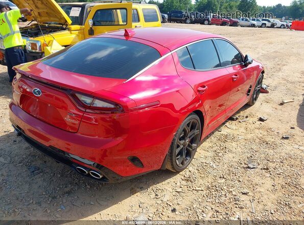 KNAE35LC2K6050928 2019 KIA STINGER Red უკანა მარჯვენა