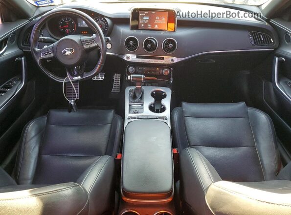 KNAE35LC2K6054929 2019 KIA STINGER Gray Dashboard view