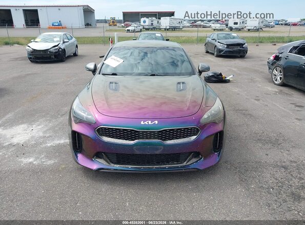 KNAE35LC3J6030802 2018 KIA STINGER Purple Rear interior view