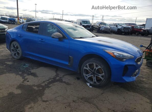 KNAE35LC4J6011885 2018 KIA STINGER Blue წინა მარჯვენა