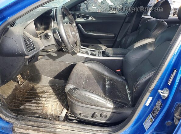 KNAE35LC4J6011885 2018 KIA STINGER Blue წინა სალონის ხედი