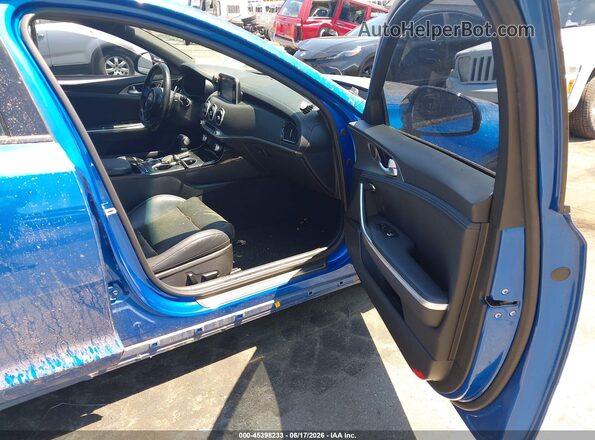 KNAE35LC4K6052261 2019 KIA STINGER Blue Вид салону спереду