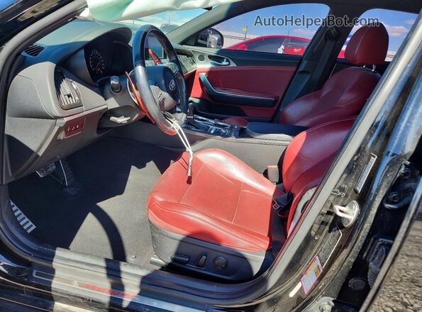 KNAE35LC6L6074876 2020 KIA STINGER Black Вид салону спереду