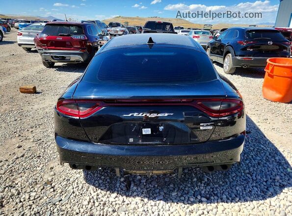 KNAE35LC6L6074876 2020 KIA STINGER Black Вид ззаду