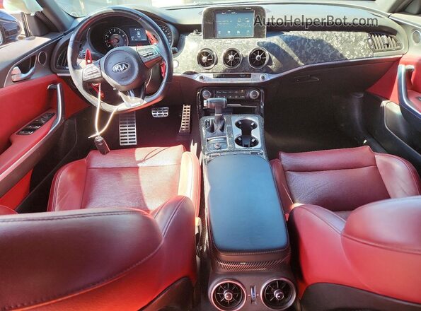 KNAE35LC6L6074876 2020 KIA STINGER Black Вид панелі приладів