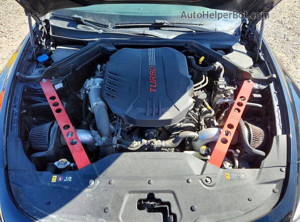 KNAE35LC6L6074876 2020 KIA STINGER Black Вид задньої частини салону