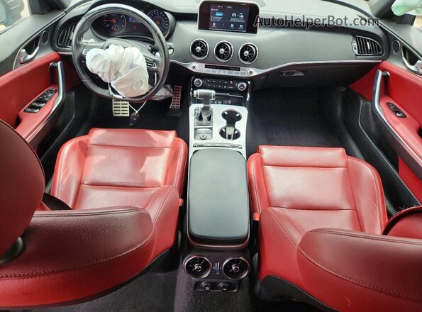 KNAE35LC7K6056899 2019 KIA STINGER Black Front interior view