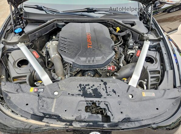 KNAE35LC7K6056899 2019 KIA STINGER Black Rear seats view