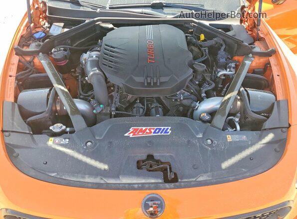 KNAE35LC9K6071176 2019 KIA STINGER Orange Vista interior trasera