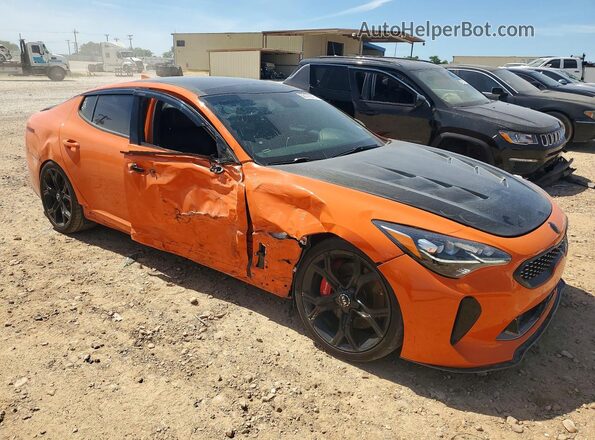 KNAE35LC9K6071176 2019 KIA STINGER Orange Delantero derecho