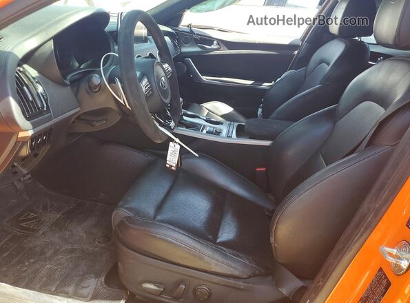 KNAE35LC9K6071176 2019 KIA STINGER Orange Vista interior delantera