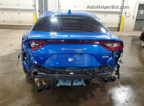 KNAE35LC9L6082650 2020 KIA STINGER Blue Հետևի տեսք