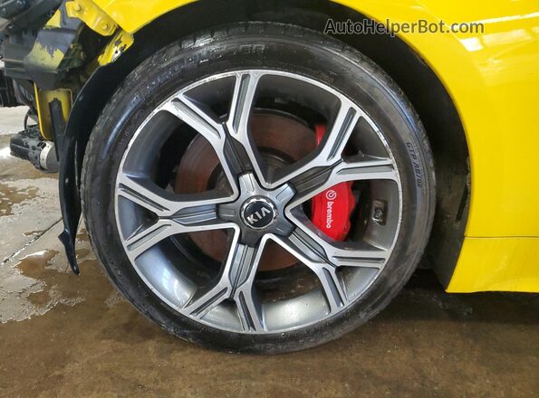 KNAE35LCXJ6020333 2018 KIA STINGER Yellow Vista interior de 360 grados