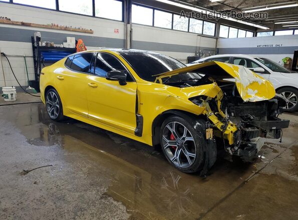 KNAE35LCXJ6020333 2018 KIA STINGER Yellow 