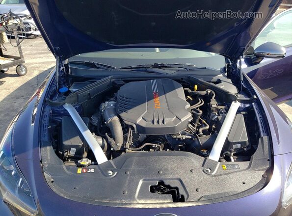 KNAE35LCXL6084973 2020 KIA STINGER Blue Вид задньої частини салону
