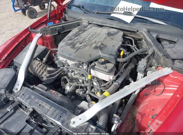 KNAE35LD0N6104305 2022 KIA STINGER Red Widok z tyłu