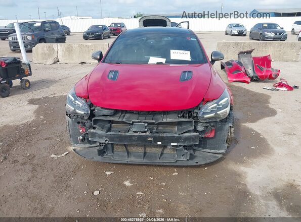 KNAE35LD0N6104305 2022 KIA STINGER Red Widok wnętrza z tyłu