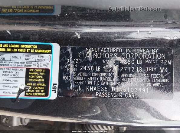KNAE35LD1N6103891 2022 KIA STINGER Gray Вид підкапотного простору