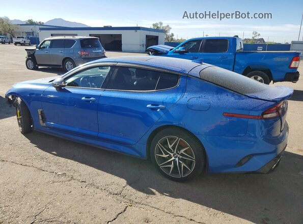 KNAE35LD4N6113458 2022 KIA STINGER Blue Հետևի ձախ