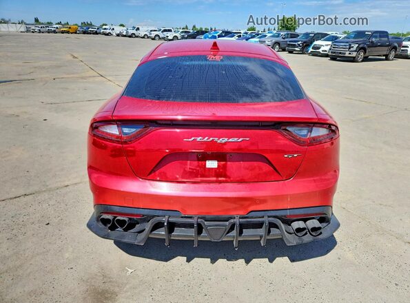 KNAE45LC0K6051895 2019 KIA STINGER Red Հետևի տեսք