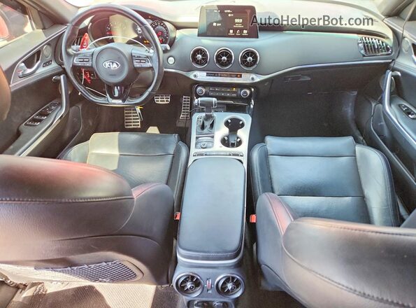 KNAE45LC0K6051895 2019 KIA STINGER Red Առջևի վահանակի տեսք