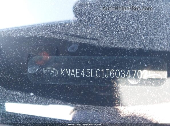 KNAE45LC1J6034702 2018 KIA STINGER Gray Вид підкапотного простору