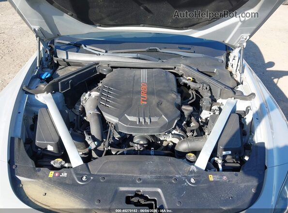 KNAE45LC1J6034702 2018 KIA STINGER Gray Вид ззаду