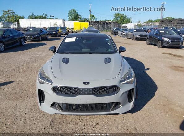 KNAE45LC1J6034702 2018 KIA STINGER Gray Вид щитка приладів