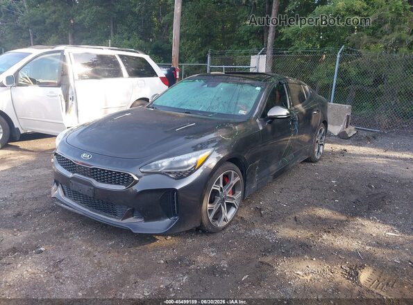 KNAE45LC1M6090241 2021 KIA STINGER Черный Передняя левая четверть