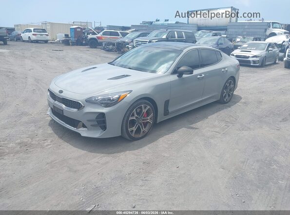 KNAE45LC2K6059920 2019 KIA STINGER Gray Przód lewy