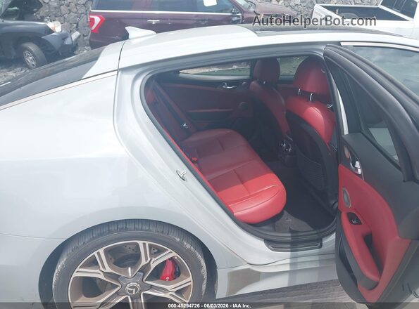 KNAE45LC2K6059920 2019 KIA STINGER Gray Widok naklejki z numerem VIN