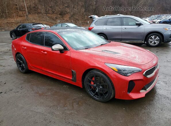 KNAE45LC2N6100471 2022 KIA STINGER Red 