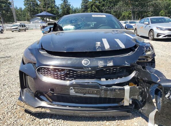 KNAE45LC3J6011826 2018 KIA STINGER Black Вид спереду