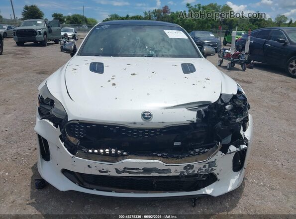 KNAE45LC3J6036788 2018 KIA STINGER White Vista del cuadro de instrumentos