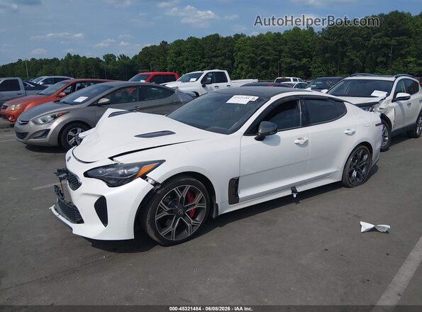 KNAE45LC4L6079720 2020 KIA STINGER White Vista tres cuartos delantera izquierda