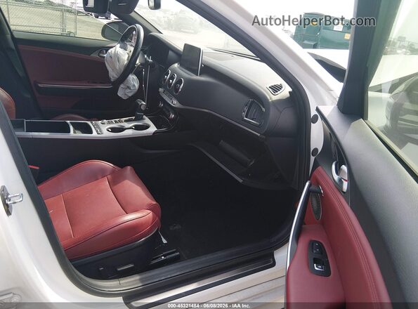 KNAE45LC4L6079720 2020 KIA STINGER White Vista interior delantera