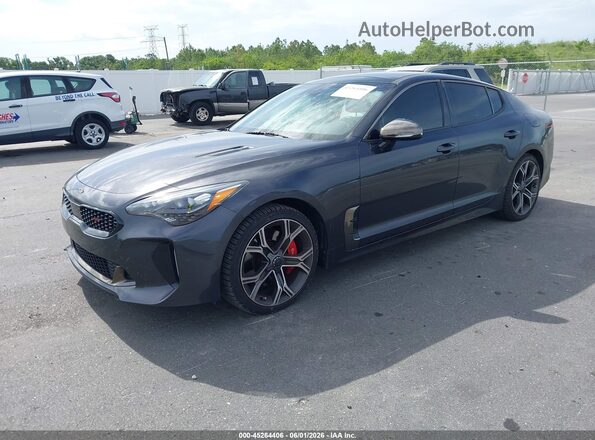 KNAE45LC4M6088452 2021 KIA STINGER Gray Передня ліва чверть