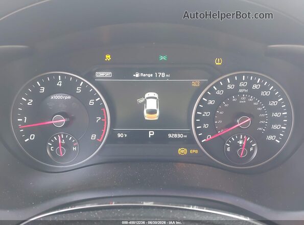 KNAE45LC5J6028529 2018 KIA STINGER Black Widok tylnych siedzeń