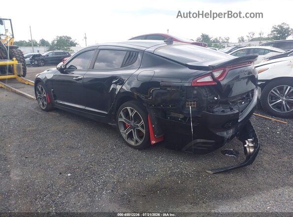 KNAE45LC5J6028529 2018 KIA STINGER Black Tył lewy