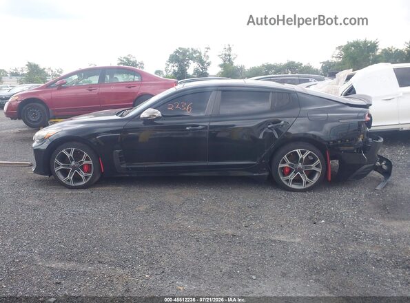 KNAE45LC5J6028529 2018 KIA STINGER Black Widok wnętrza 360 stopni