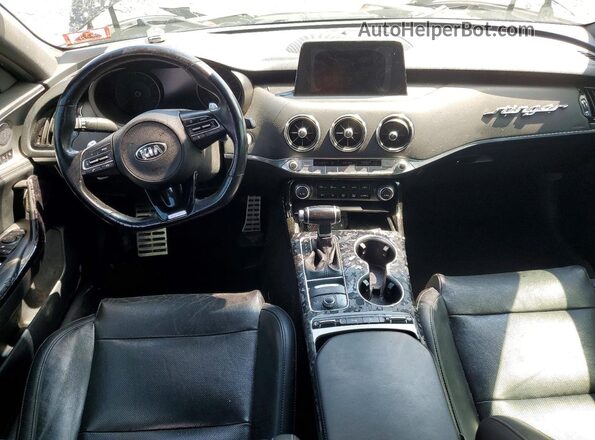 KNAE45LC8K6058593 2019 KIA STINGER Black Widok deski rozdzielczej