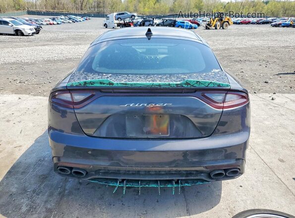 KNAE45LC8K6058593 2019 KIA STINGER Black Widok z tyłu