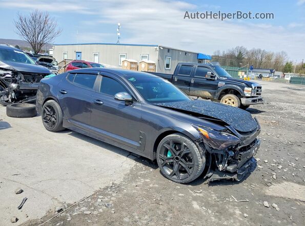 KNAE45LC8K6058593 2019 KIA STINGER Black Przód prawy