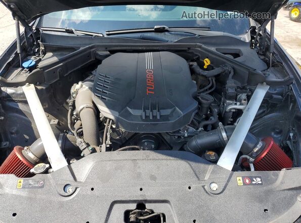 KNAE45LC8K6058593 2019 KIA STINGER Black Widok wnętrza z tyłu