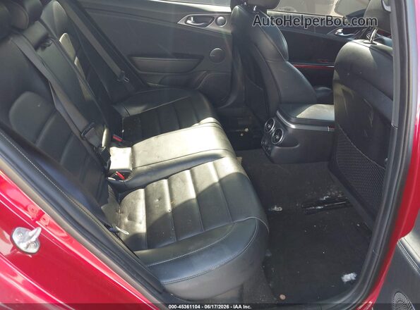 KNAE55LC0J6017385 2018 KIA STINGER Red VIN sticker view