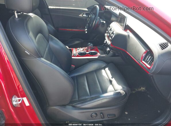 KNAE55LC0J6017385 2018 KIA STINGER Red Front interior view