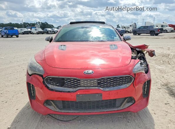 KNAE55LC1J6017721 2018 KIA STINGER Red Vista frontal