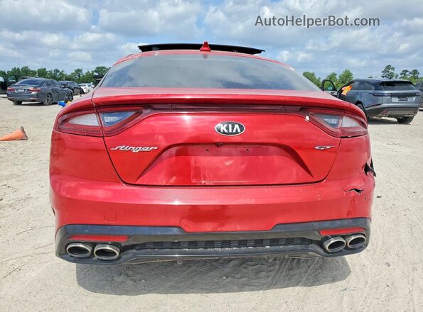 KNAE55LC1J6017721 2018 KIA STINGER Red Vista trasera