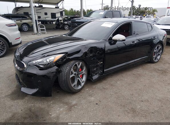 KNAE55LC1K6059906 2019 KIA STINGER Black Передня ліва чверть