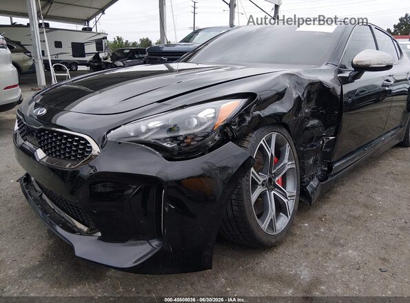 KNAE55LC1K6059906 2019 KIA STINGER Black Вид спереду